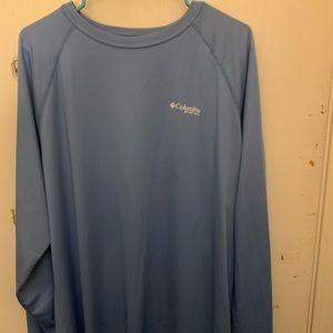 Columbia long sleeve blue t shirt